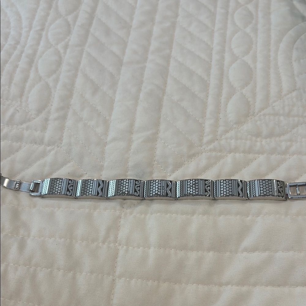 Brighton Silver Geometric Patterned Bracelet - image 1